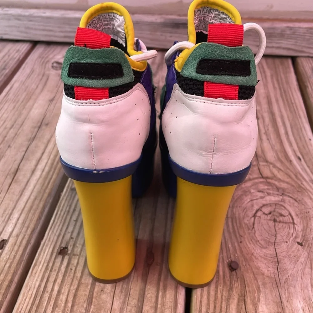 Anthony Wang Zucchini Colorblock Platform Sneaker Heels Size 7.5